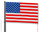 USA-Flagge mit Leck