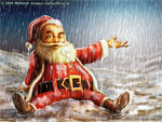 Armer Weihnachtsmann - mieses Regenwetter