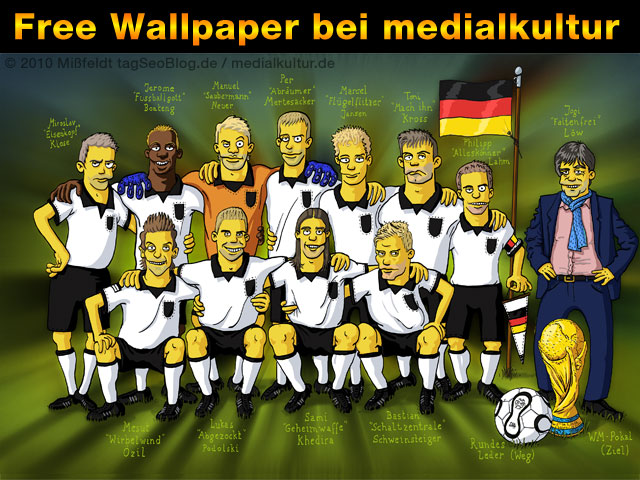 Free Wallpaper - Simpsons Fussball WM 2010