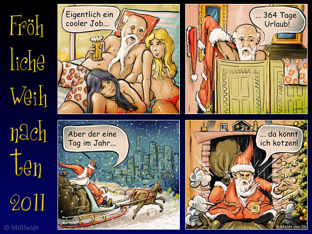 Der coole Job vom Weihnachtsmann (Weihnachtskarte 2011)