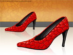 Neue Mode: Schicke rote Schuhe (Leder)