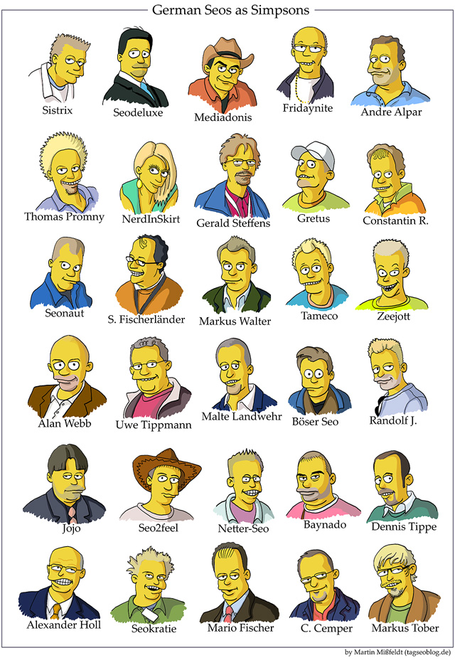 German SEOs as Simpsons