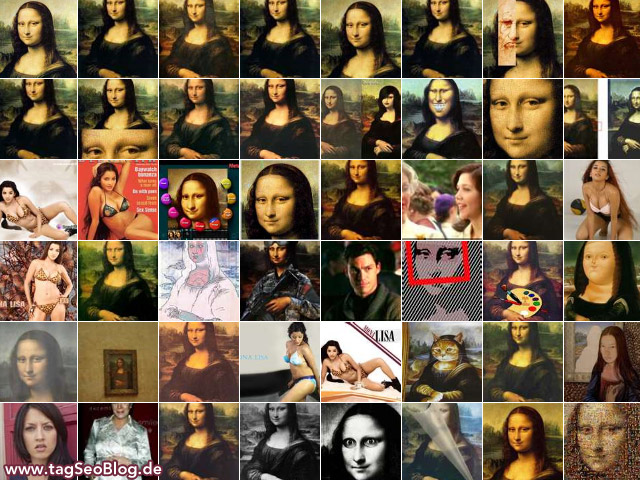 Mona Lisa, Bing-Bildersuche
