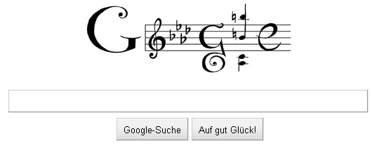 Google Doodle: Robert Schumann - auf Notenlinien